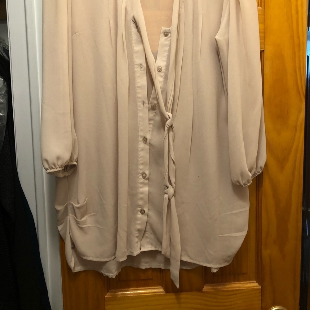 Made in Italy Cream Tunic Size L - Picture 4 of 5